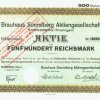 Gefälschte RM-Aktien der Brauhaus Sonneberg AG